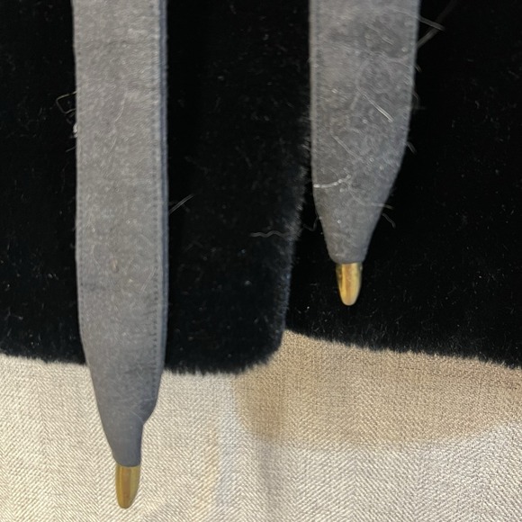 Borgazia Career Originals Vintage Faux Fur Coat Womens 10 Black Belted READ - Picture 12 of 16